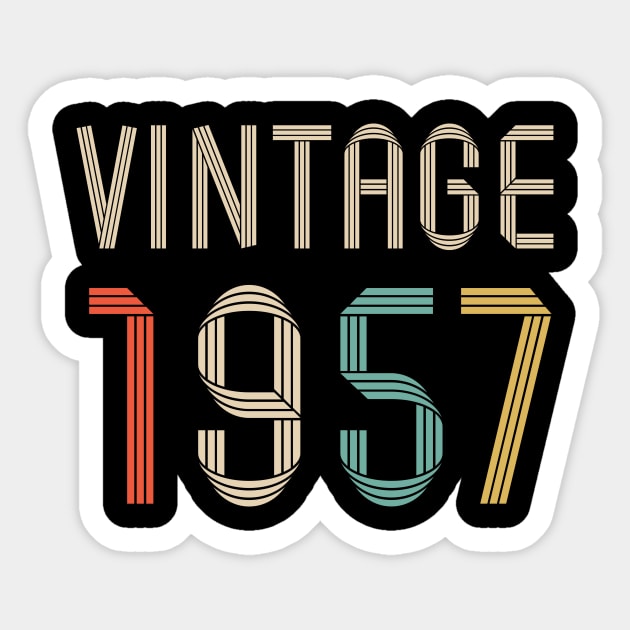 Vintage 1957 65 years old birthday Sticker by hoopoe